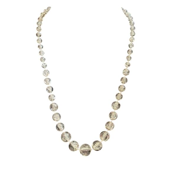 Vintage Art Deco Glass Bead Necklace - Picture 1 of 6